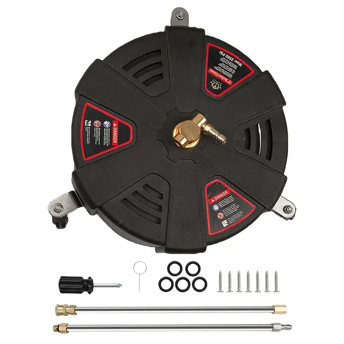 Nettoyeur haute pression injuste, nettoyeur de surface 2500PSI, accessoire de rêve avec rallonge, bu