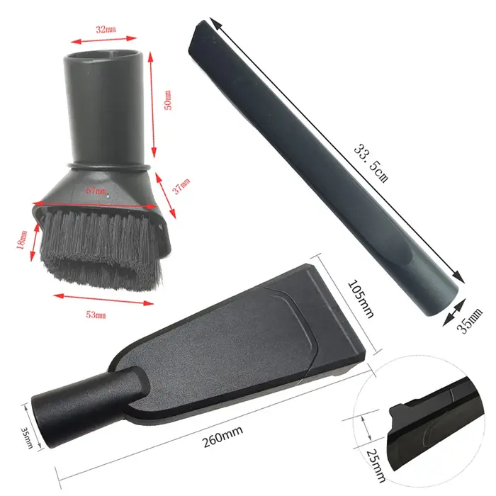 Kit de nettoyage intérieur de voiture avec tuyau d'extension et brosses pour aspirateur sec et humide Karcher Home Garden, accessoires 2.863-304.0