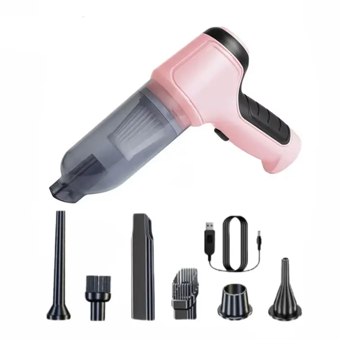 Aspirateur de voiture sans fil Portable à forte aspiration 95000Pa, Machine de nettoyage, souffleur 