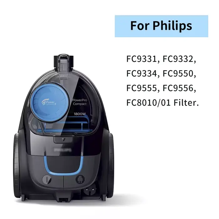 Convient aux aspirateurs Philips Power Pro Compact FC9330 FC9331 FC9332 FC9333 FC9334 FC9555 FC9550
