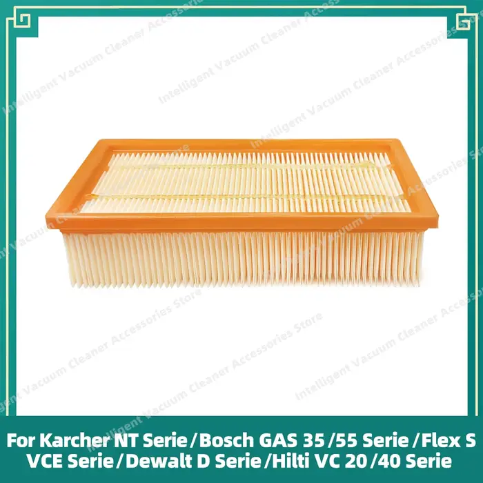 Filtre Compatible pour Karcher NT25, NT35, NT361 ECO, Bosch GAS 35/55, Flex S 36/47, VCE 35/45, Dewa