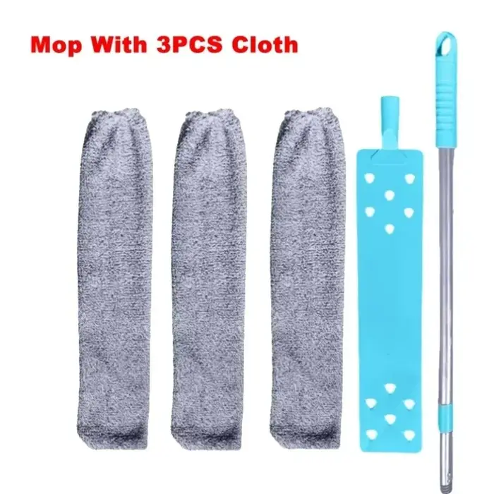Vadrouille télescopique extensible à long manche avec tête pliable-brosse de nettoyage Flexible pour dépoussiérage