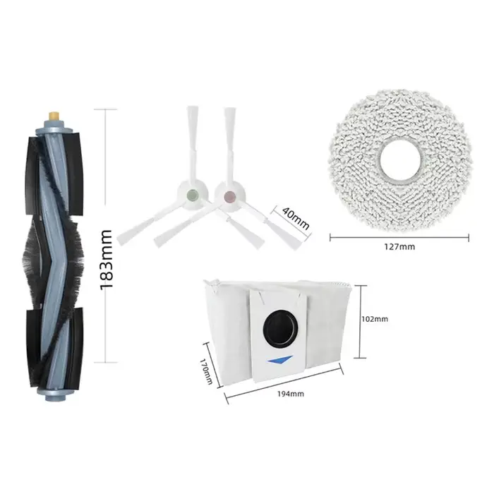 Kit d'accessoires ABGG-6 pièces pour aspirateur robot Ecovacs Deebot T20/T20MAX/T20PRO/X1 OMNI/T10 Omni/Turbo