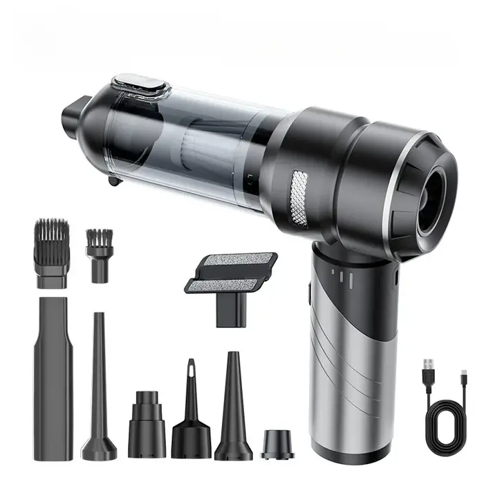 Aspirateur de voiture haute puissance, portable, sans fil, avec moteur sans balais, machine de nettoyage puissante, souffleur d'air pour appareils ménagers