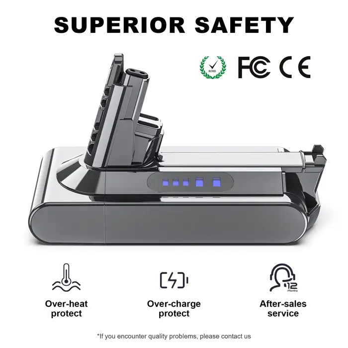 Pour Dyson V10 6000mAh 25.2V batterie