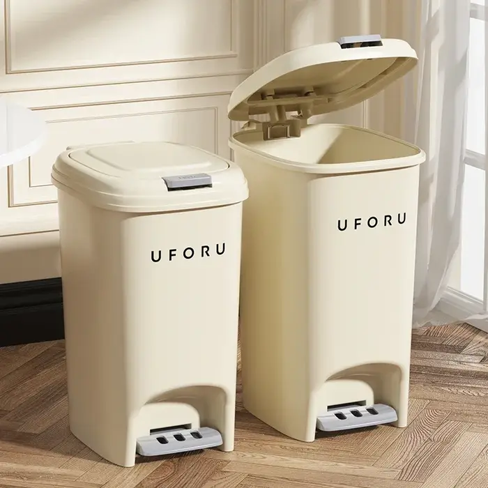 Poubelle à Double pédale 10L/20L avec couvercle, pour cuisine, salon, salle de bains, toilettes, bri