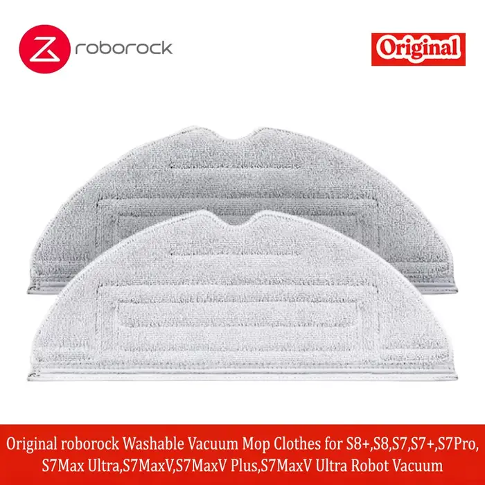 Chiffons lavables d'origine Roborock pour aspirateur robot S8+, S8, S7, S7+, S7Pro, S7Max Ultra, S7M