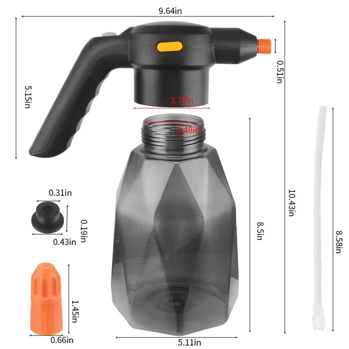 Arroseur électrique portatif Rechargeable de 2L, arrosoir atomisant, pulvérisateur d'eau pour plante