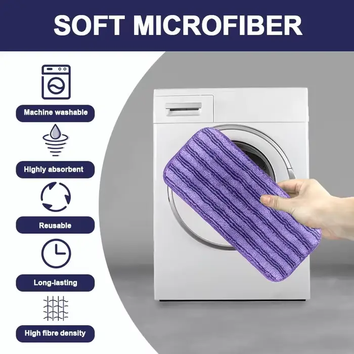 Tampons de vadrouille réutilisables en microfibre pour Swiffer