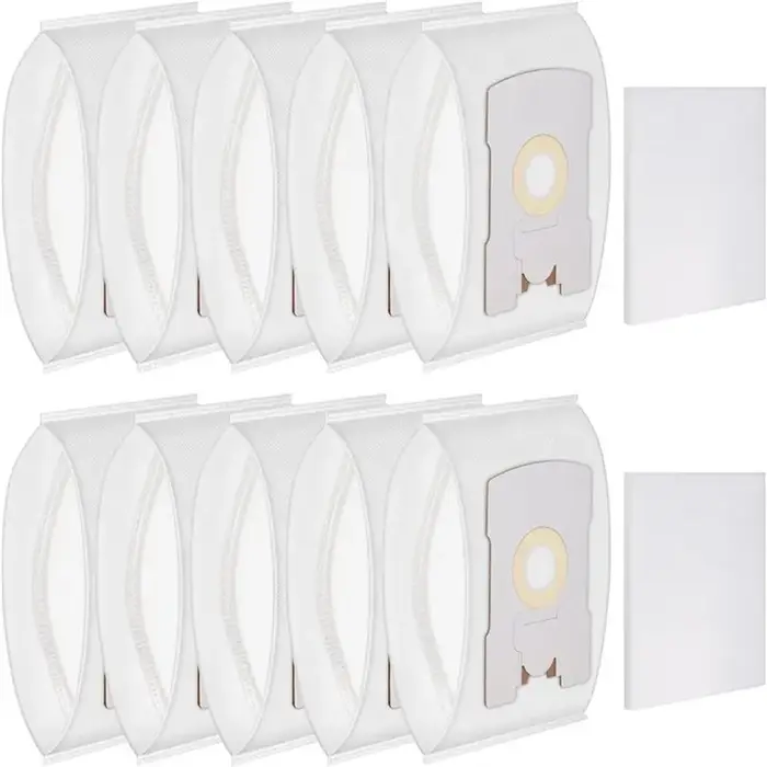 B59B, lot de 10 sacs pour aspirateur, compatibles avec les modèles Vorwerk Kobold VT265, VT270, VT300 et FP300, avec 2 filtres.