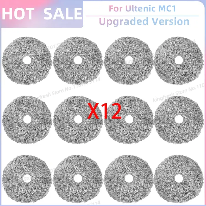 Compatible avec Ultenic MC1 Pièces de Rechange pour Aspirateur Rouleau Principal Brosse Latérale Filtre HEPA Chiffon de Serpillière Sac à Poussière Accessoires