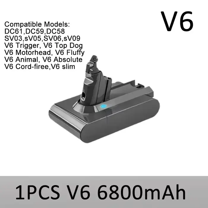 100% nouvelle batterie rechargeable pour aspirateur Dyson V6 V7 V8 série SV07 DC62 DC58 DC31 absolu