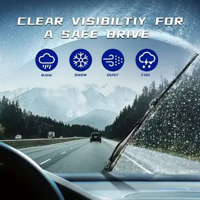 Balais d'essuie-glace avant LHD pour Tesla Model 3 2017-2026 – Nettoyage de pare-brise et vitres de voiture – Brosse anti-pluie 26"+19"
