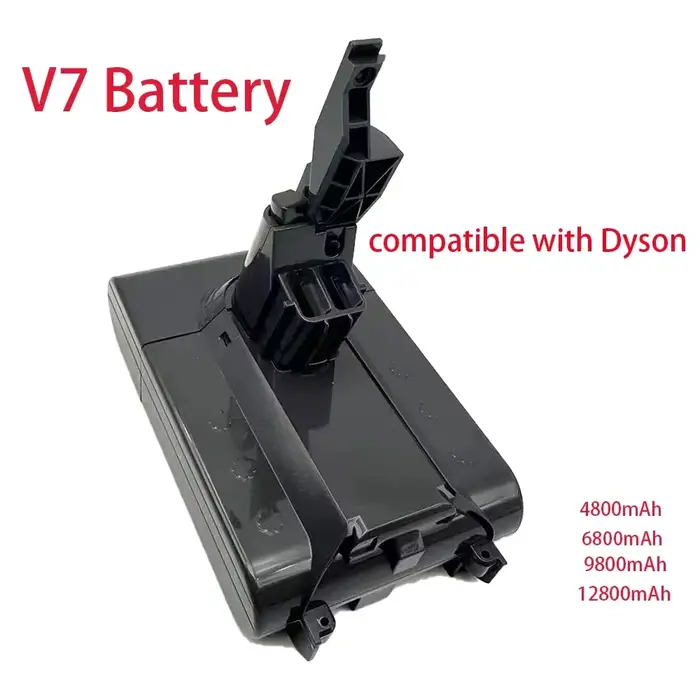 2025 nouveau modèle adapté à la batterie d'aspirateur Dyson série V7/SV11 21.6V 12800mAh accessoires