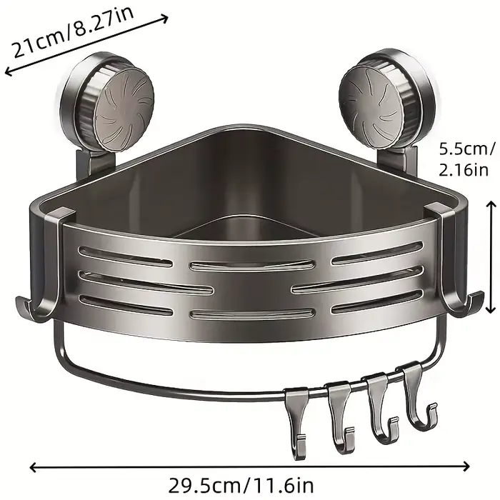 Support de salle de bain à ventouse peu encombrant