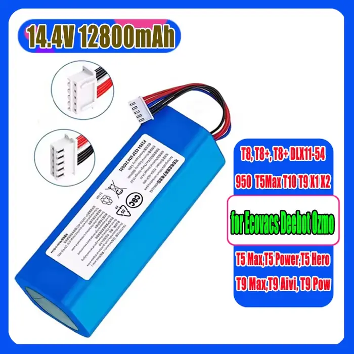 2025 nouvelle batterie ECOVACS S10-LI-144-5200 12800mAh robot aspirateur remplacement pour X1 T5 T8 T8AIVI MAX T9