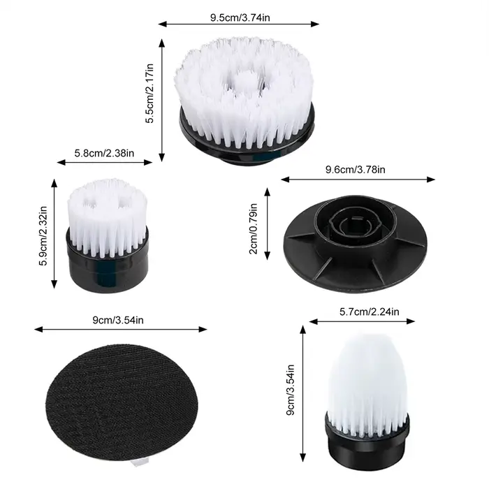 Kit d'accessoires avec 9 têtes de brosse remplaçables