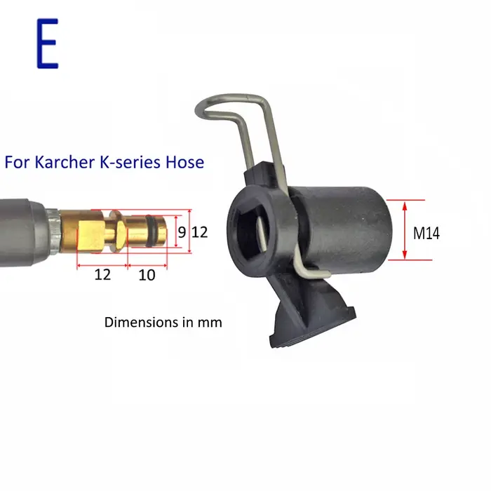 Adaptateur de raccord de tuyau de nettoyeur haute pression G1/4 M14 pour Karcher Bosche AR Black Dec