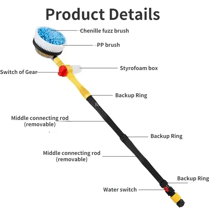 Kit de brosse de lavage à distance pour voiture