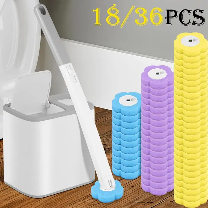 Brosse de toilette avec têtes de rechange jetables