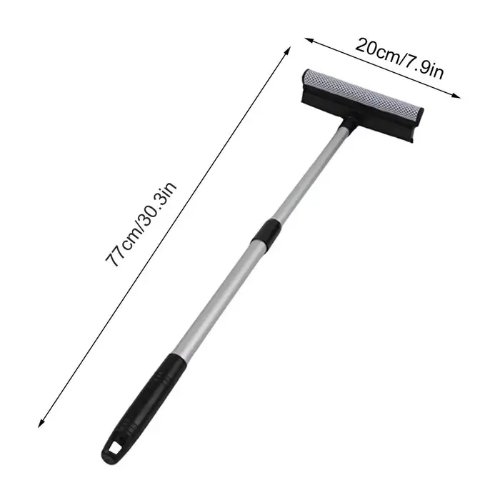 Outil de nettoyage de vitres de voiture 2-en-1, brosse télescopique, essuie-glace domestique pour vi