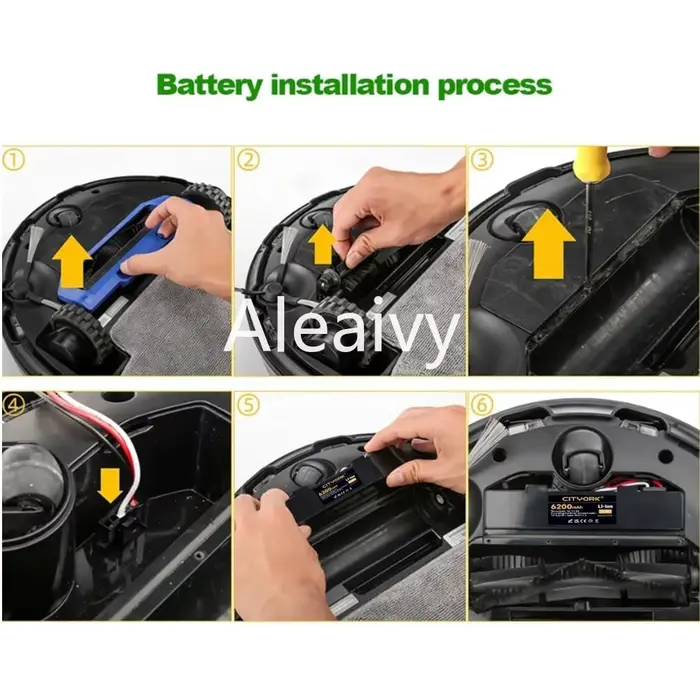 STYTJ02YM batterie 14.8V 12800mAh pour aspirateur Xiaomi Mijia LDS, Mi Robot aspirateur-vadrouille P, Mi Robot aspirateur-vadrouille 2S/Haier JX37