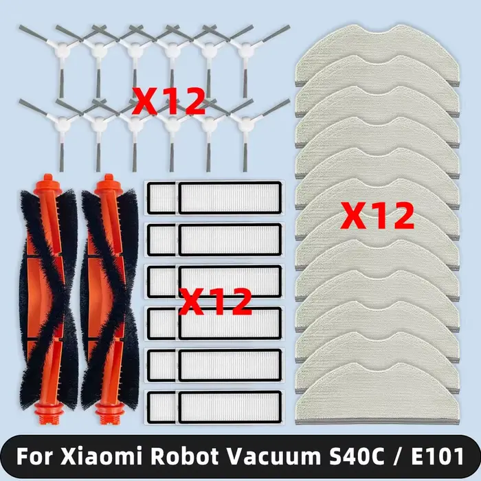 Kits d'accessoires de pièces de rechange pour ( Xiaomi Robot Vacuum S40C / E101 )