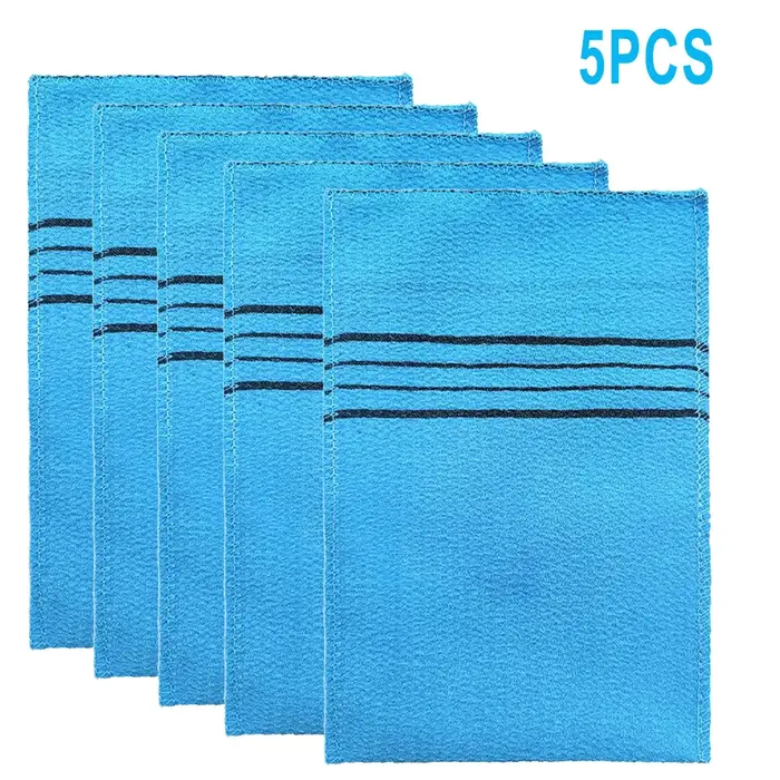 5 pièces/ensemble coussin de bain exfoliant serviettes ensemble coréen italie asiatique