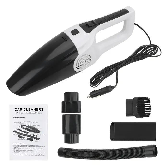 Aspirateur à double usage humide et sec 12V 120W, aspirateur portatif puissant, mini aspirateur pour voiture, forte aspiration