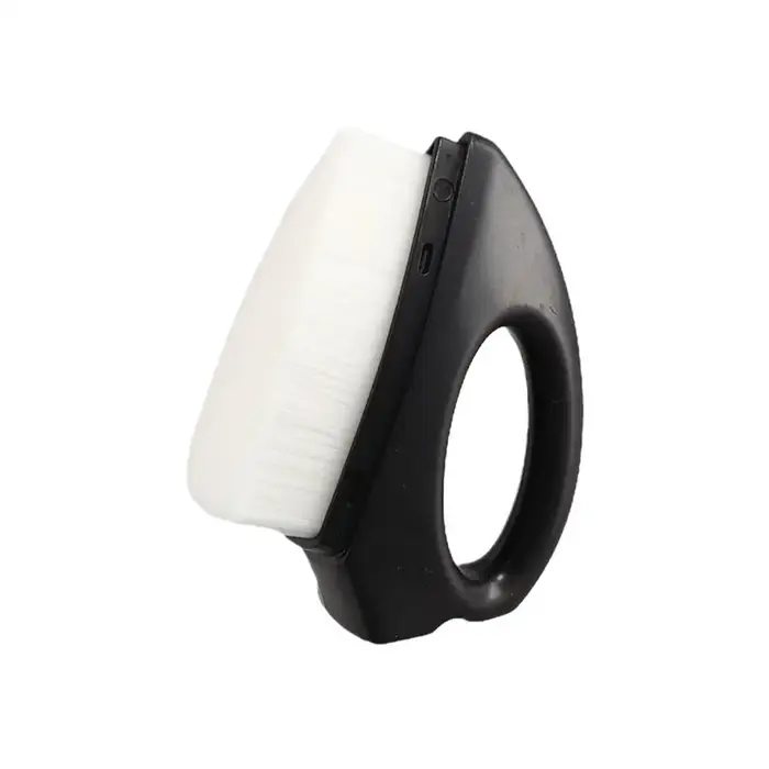 Brosse triangulaire portable en fibres synthétiques, brosse de détail douce, poignée confortable pou