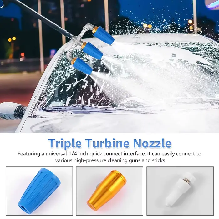 Nettoyeur haute pression avec trois buses turbo