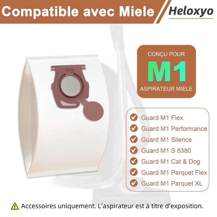 Sacs d'aspirateur CO HyClean Air pour aspirateurs Miele Guard M1
