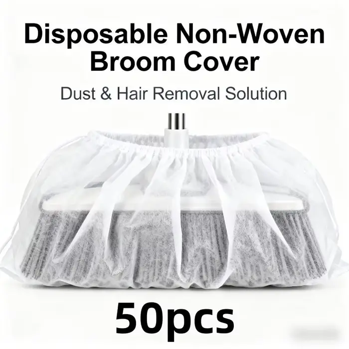 50/100 PCS Housse de balai jetable portable, absorbante pour cheveux et anti-poussière, en papier, p