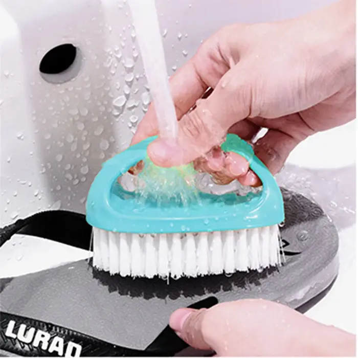 Brosse de nettoyage colorée pour travaux ménagers, outil de nettoyage multifonctionnel en forme d'œu