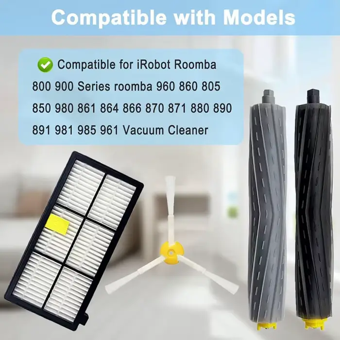 Accessoires de filtres à brosse latérale principale pour aspirateur Robot Irobot Roomba 850 860 861 866 870 880 890 900 960 980 981 985