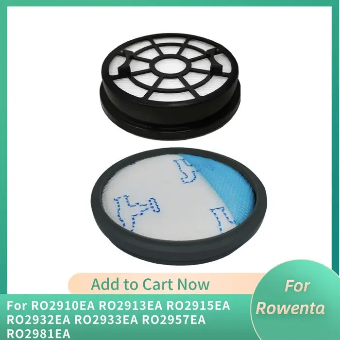 Accessoires de filtre adaptés à Rowenta RO2910EA RO2913EA RO2915EA RO2932EA RO2933EA RO2957EA RO2981EA