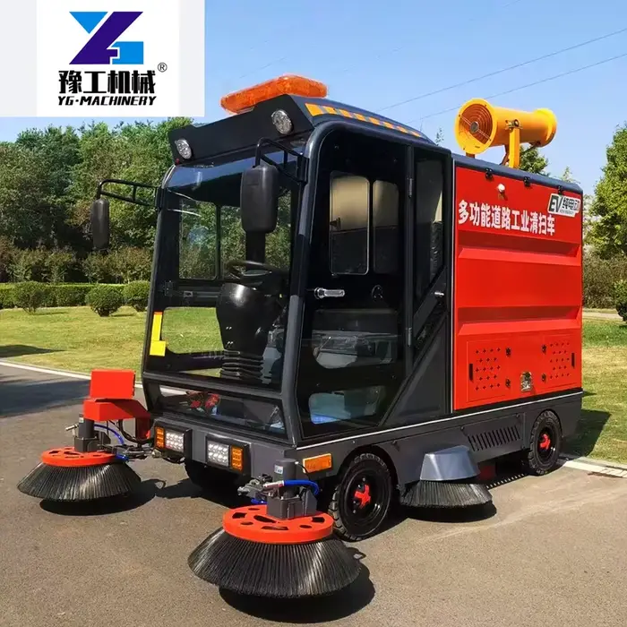 YG Nouveau type de balayeuse électrique autoportée avec fonction d'aspiration