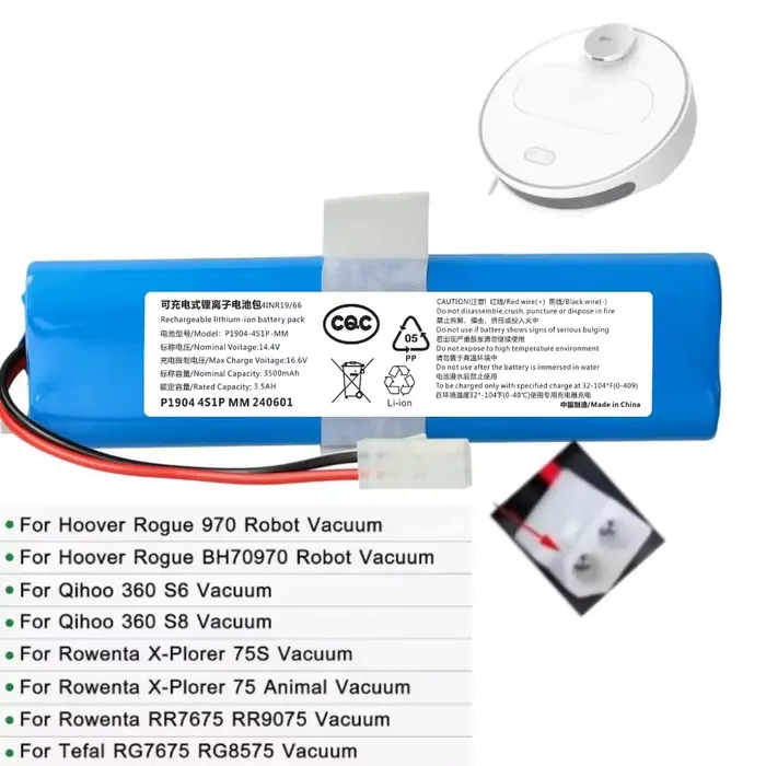 Batterie d'aspirateur Robot 3500mAh pour Rowenta x-plorer 75