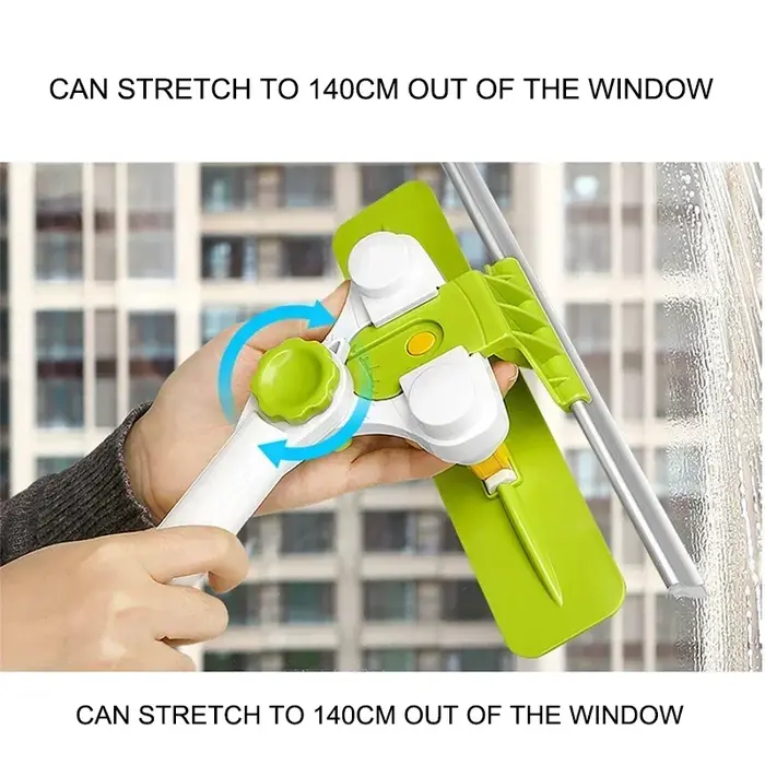 Brosse de nettoyage de vitres télescopique de grande hauteur améliorée