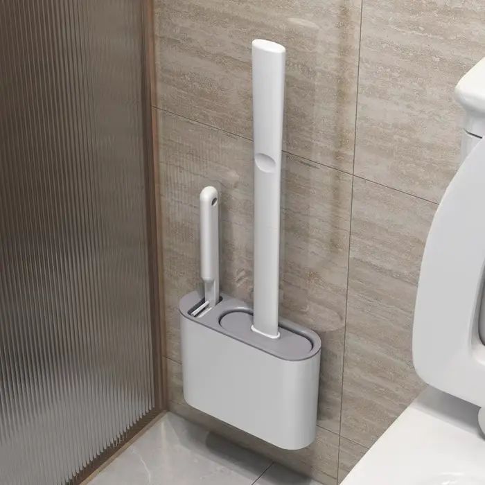 Brosse de toilette murale avec support