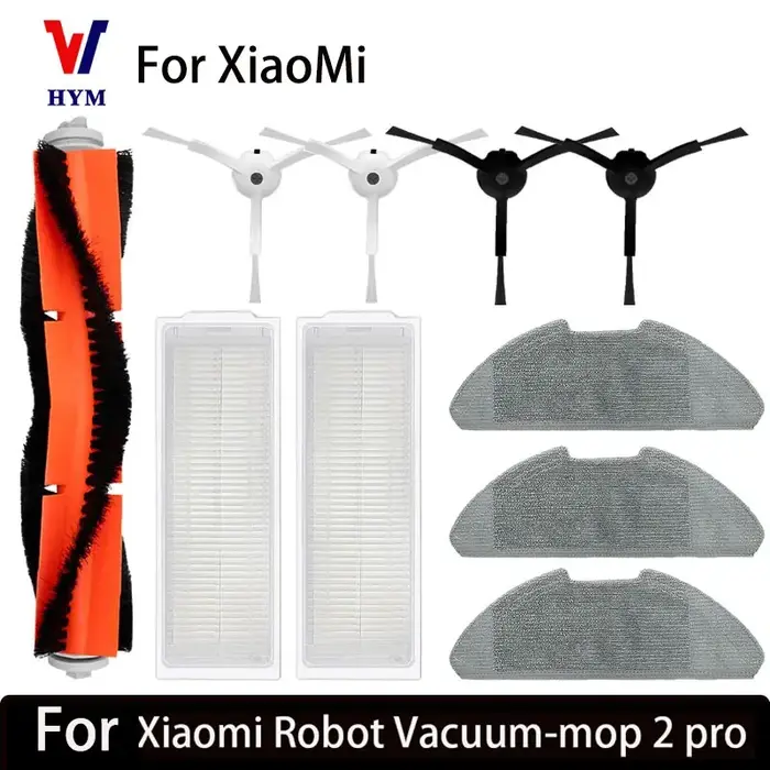 Pour Xiaomi Mi Robot aspirateur-vadrouille 2 Pro/Lite MJST1SHW MJSTL filtre Hepa vadrouille tissu brosse latérale principale Mijia aspirateur accessoires