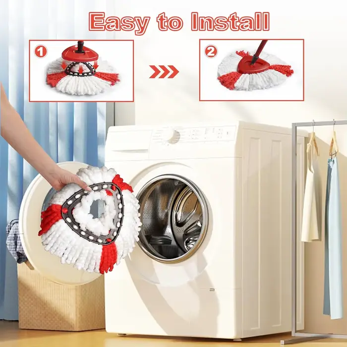 Balai Serpillère Microfibre Remplacement Compatible avec Vileda 2 en 1 Vadrouille Turbo