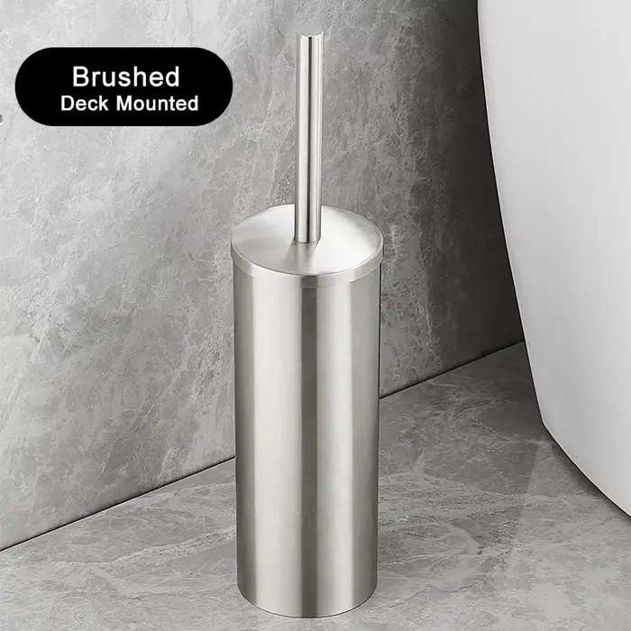 Porte-brosse de toilette en acier inoxydable, accessoires de salle de bains, brosse de toilette noir