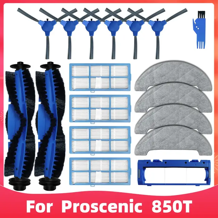 Convient pour Proscenic 850T / 850P Kit d'accessoires de pièces de rechange pour aspirateur robot, B