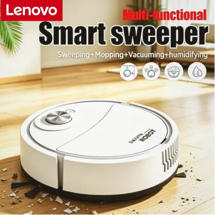 Aspirateur Mini Lenovo 3-en-1, robot aspirateur intelligent, robot de nettoyage domestique, balayage et lavage de la poussière pour la maison, nouveau