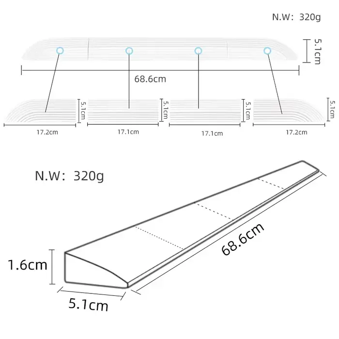 1 ensemble de rampes pour aspirateur robot pour seuil de porte