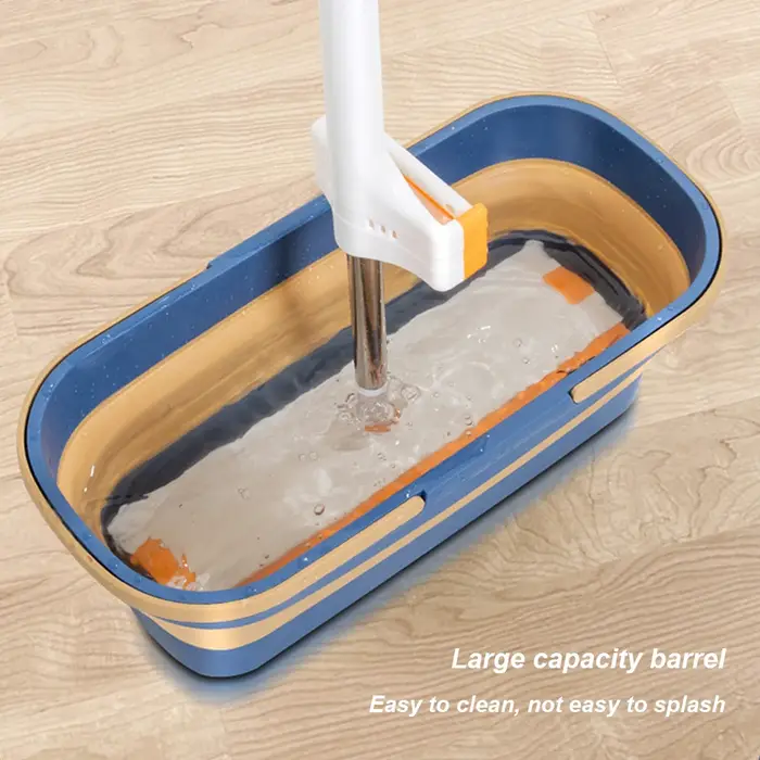 Vadrouille plate portable pliable avec poignée