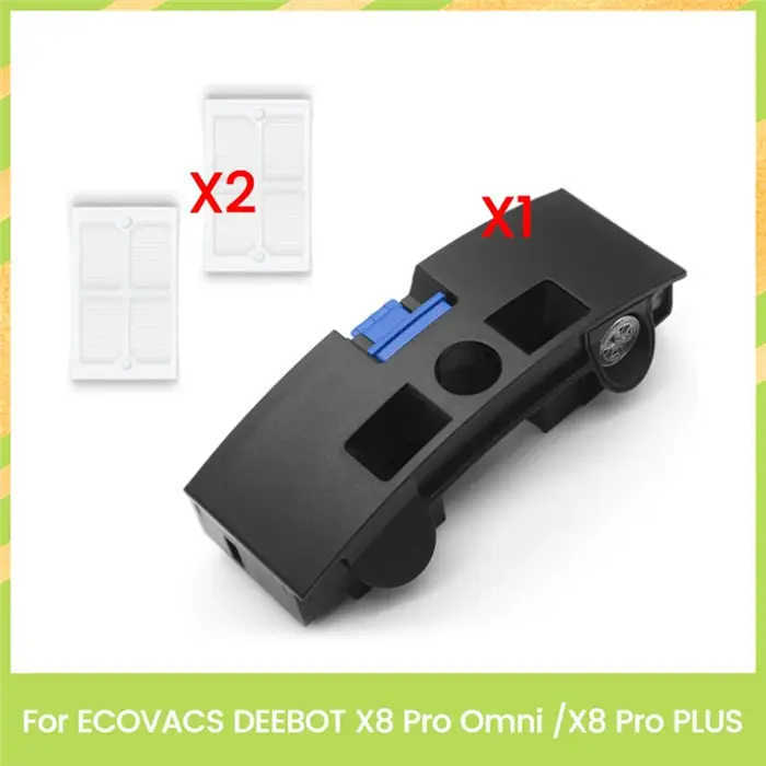 Réservoir d'eau d'égout avec filtre pour aspirateur ECOVACS DEEBOT X8 Pro Omni /X8 Pro PLUS, accessoires 1 + 2