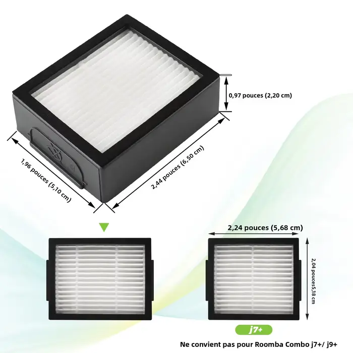 Filtre haute efficacité pour aspirateurs robots iRobot Roomba evo, i,e Series:E5 E6 E7 i1 i3 i4 i5 i6 i7 i8 e, i, série