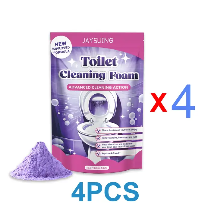 Poudre nettoyante décontaminante pour toilettes, élimine efficacement la saleté tenace, mousse nettoyante pour cuvettes de toilettes, élimine les odeurs sans résidus